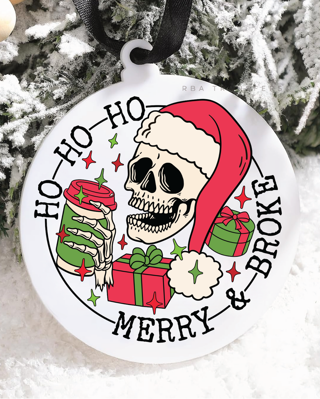 Merry & Broke Acrylic Ornament