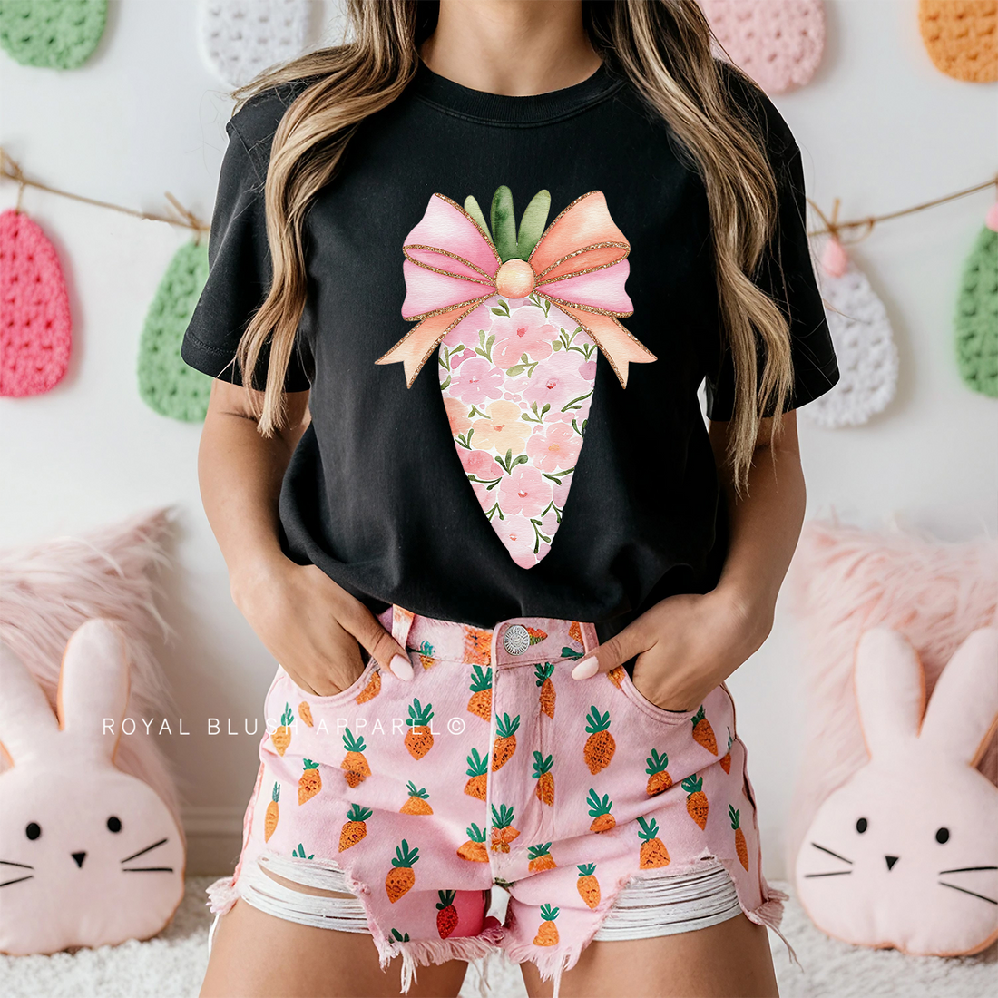 Carrot Bow Relaxed Unisex T-shirt