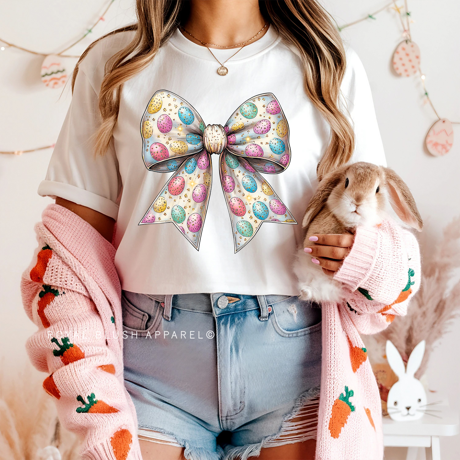 Eggs Bow Relaxed Unisex T-shirt