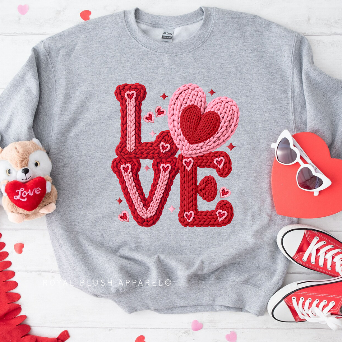Faux-Yarn LOVE Sweatshirt