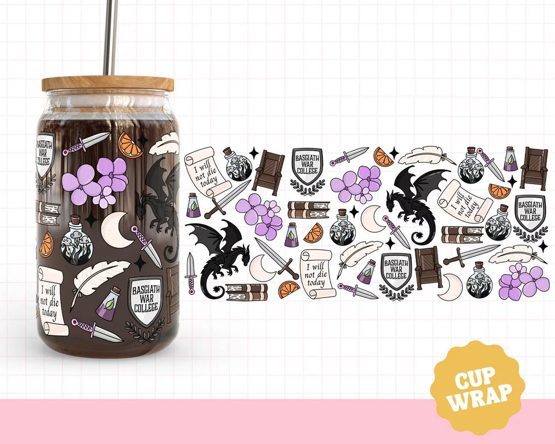 Basgiath War College Iced Coffee Glass