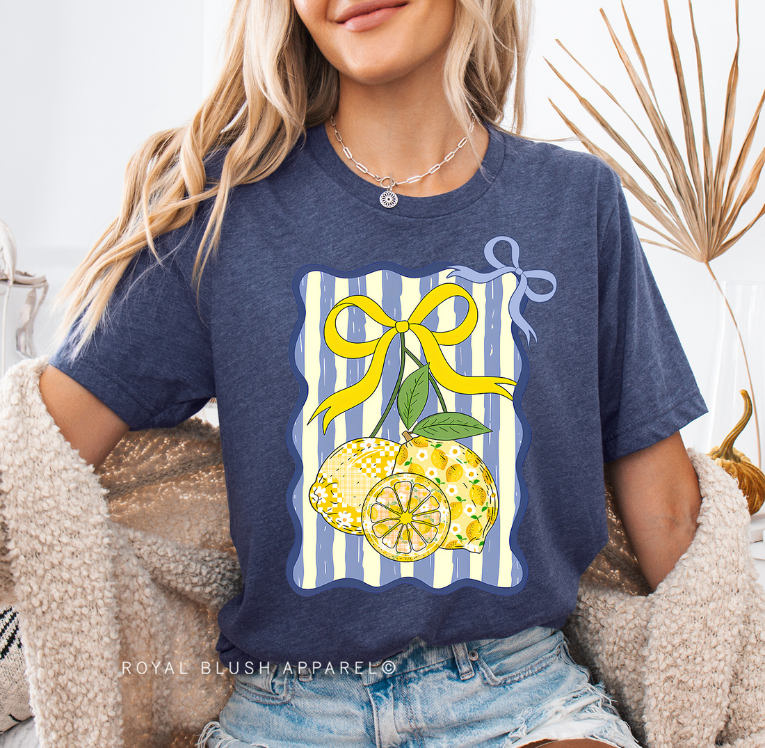 Lemon Stripes Relaxed Unisex T-shirt