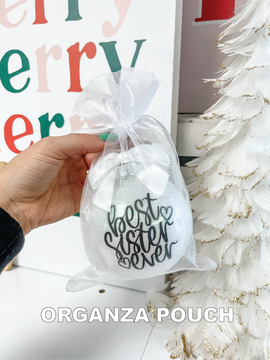Custom Family Name Glitter Ornament
