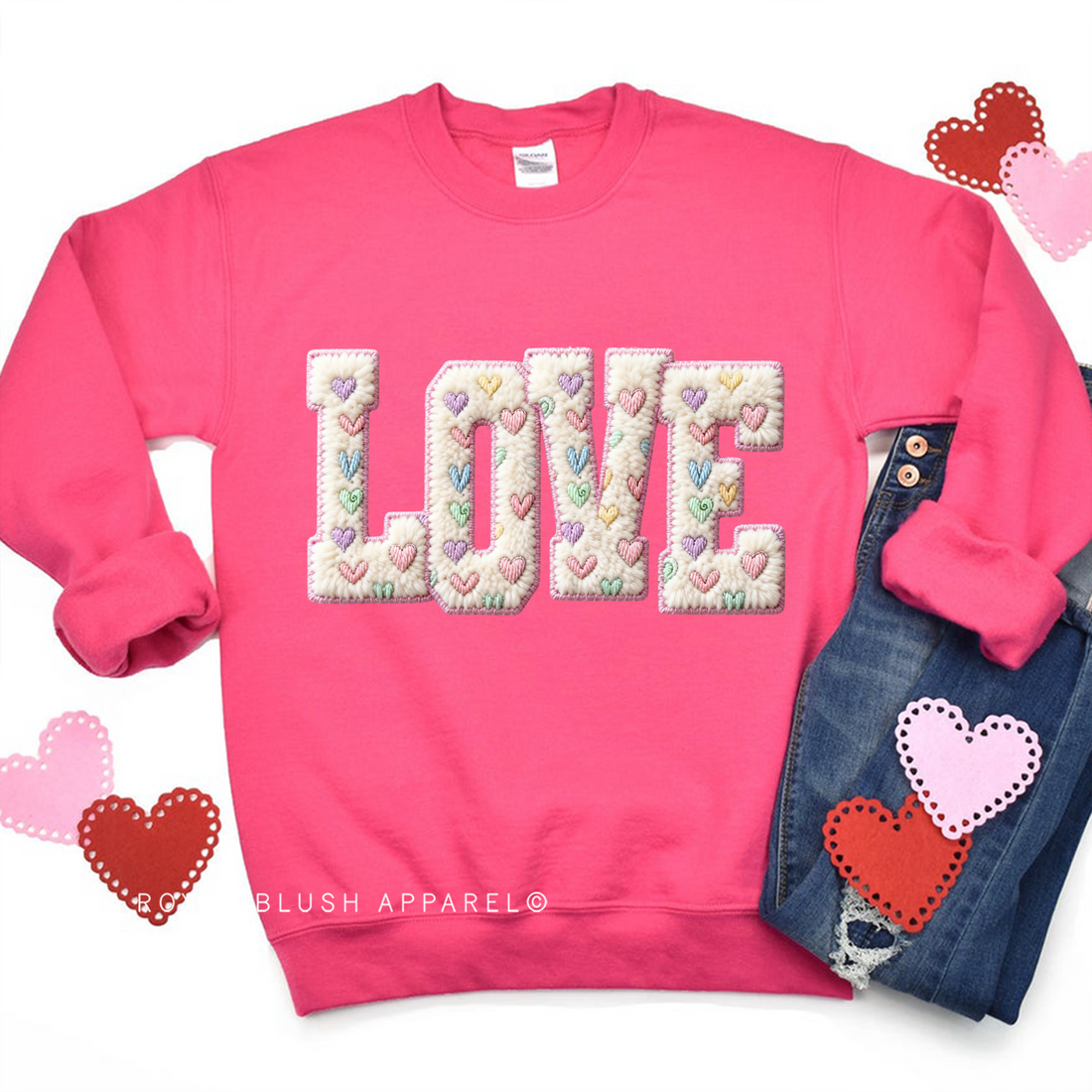 Pastel Hearts LOVE Sweatshirt