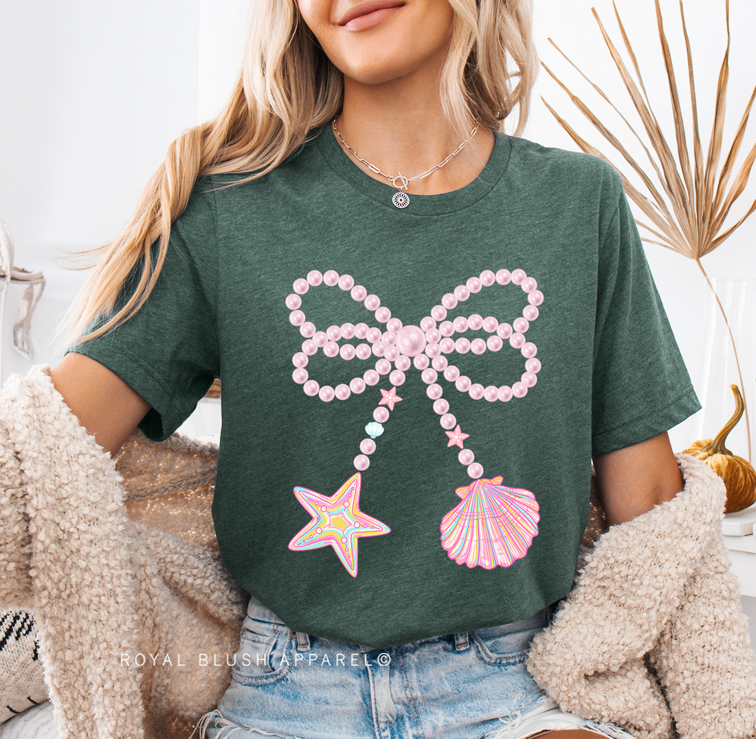 Pearl Bow Relaxed Unisex T-shirt