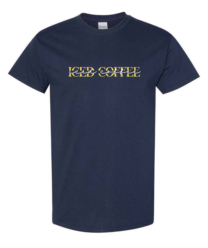 Iced Coffee Yellow & White - XL NAVY UNISEX