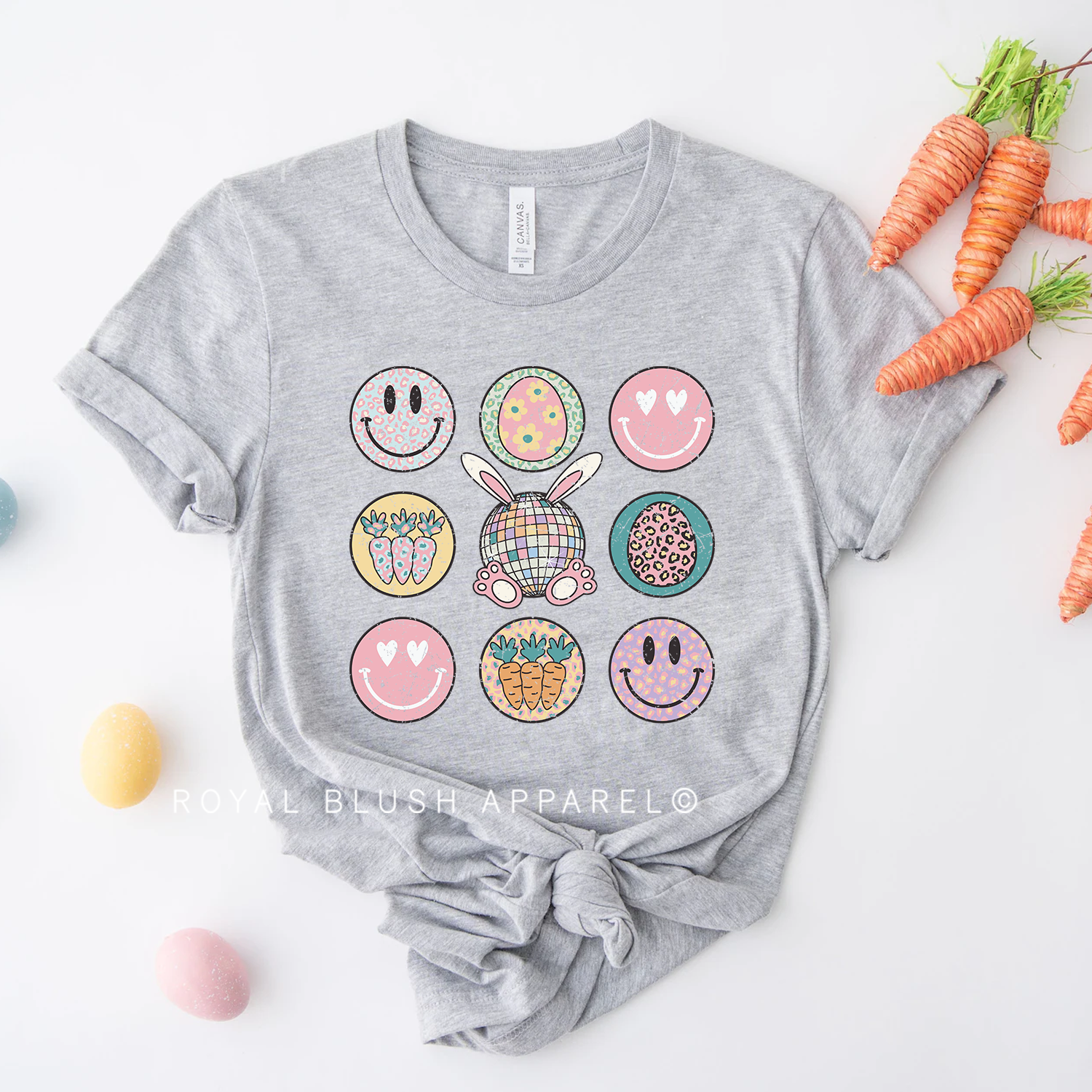 Easter Tic Tac Toe Relaxed Unisex T-shirt