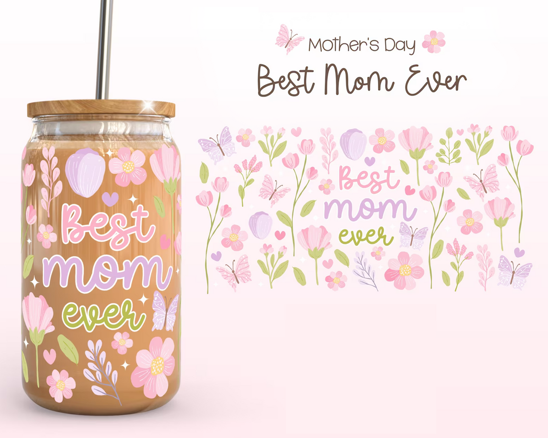 Best Mom Ever Iced Coffee Glass