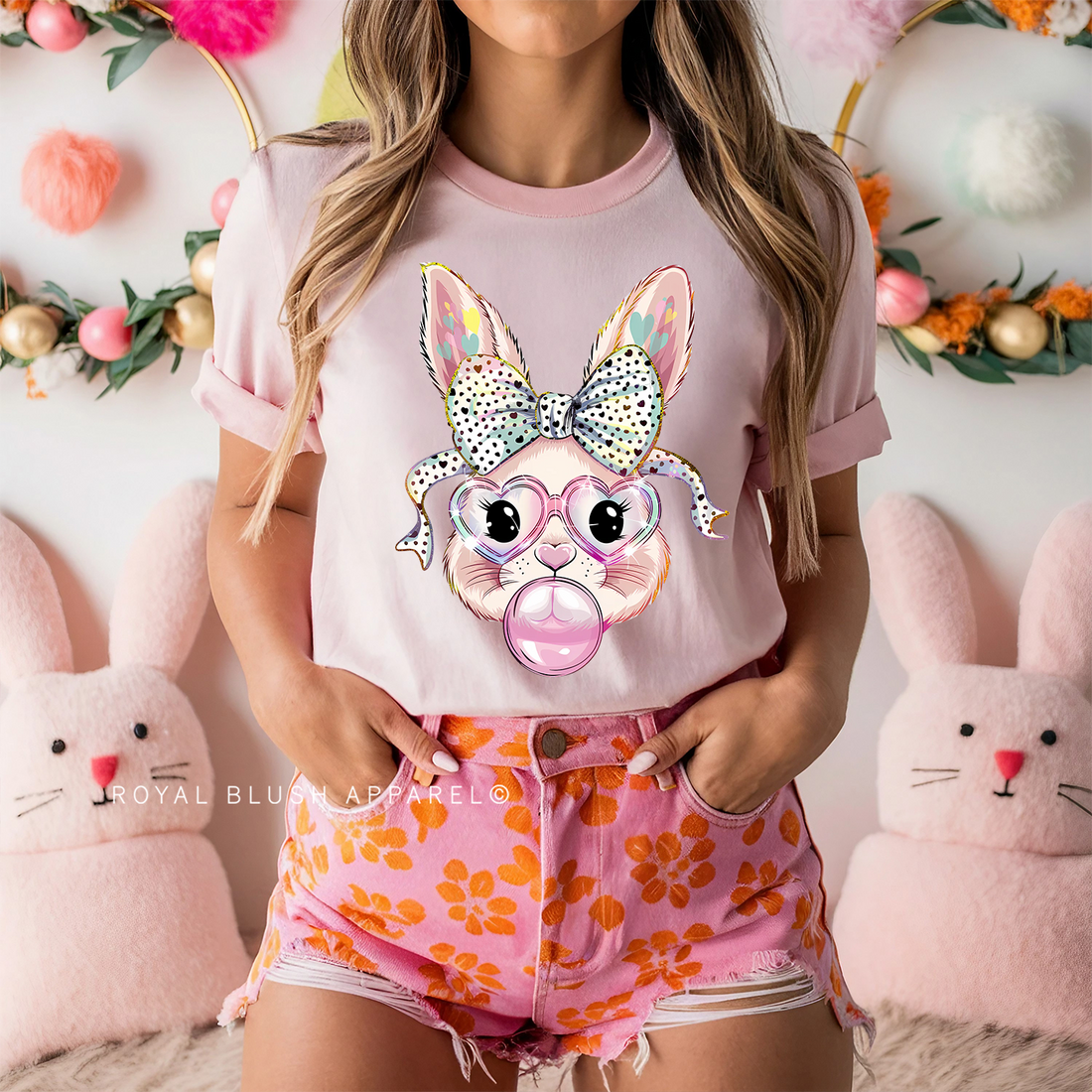 Bubble Gum Bunny Relaxed Unisex T-shirt