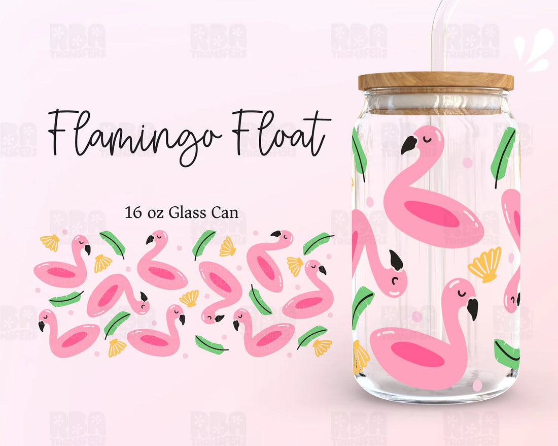 Flamingo Float Iced Coffee Glass