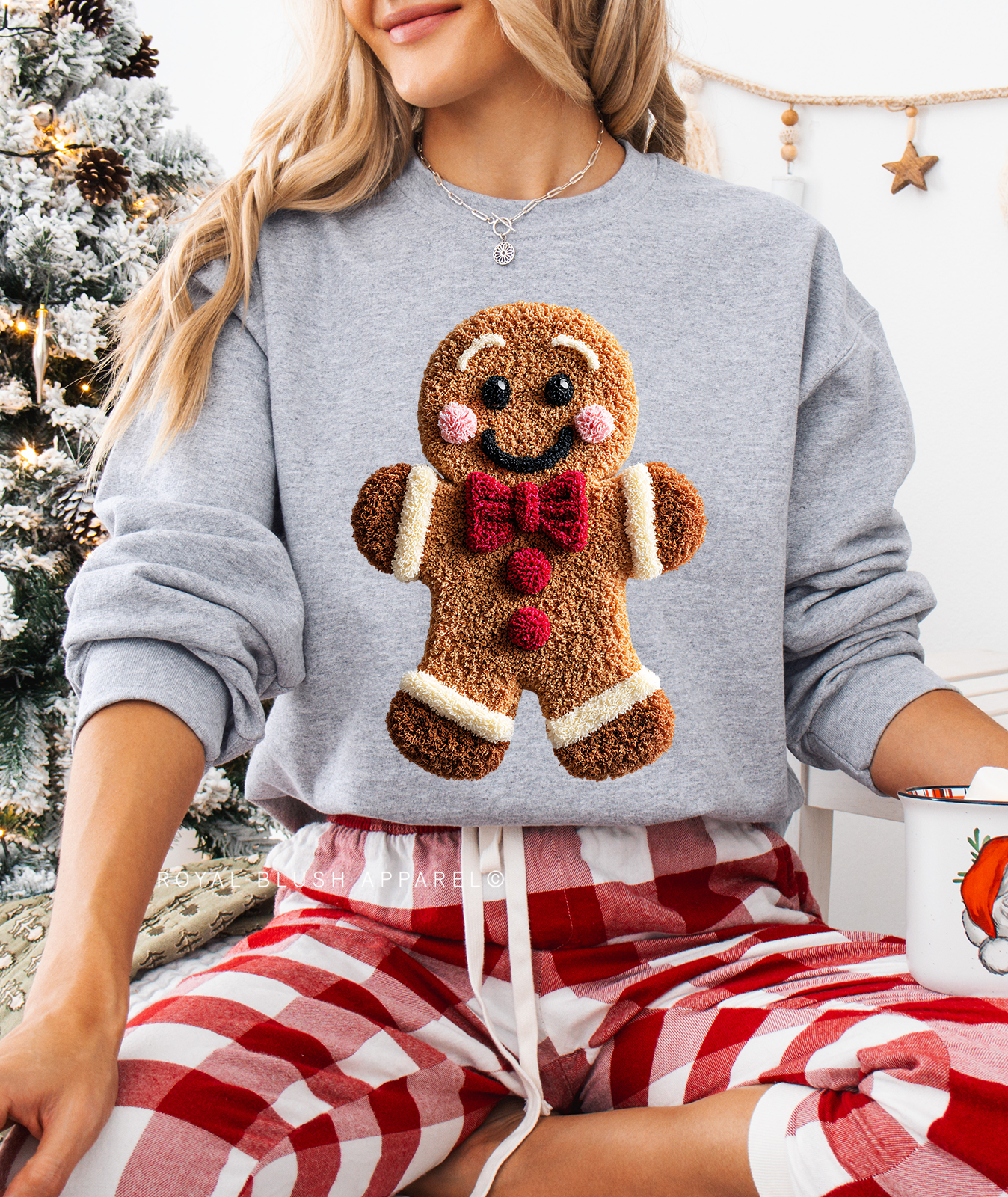 Gingerbread Crochet Sweatshirt