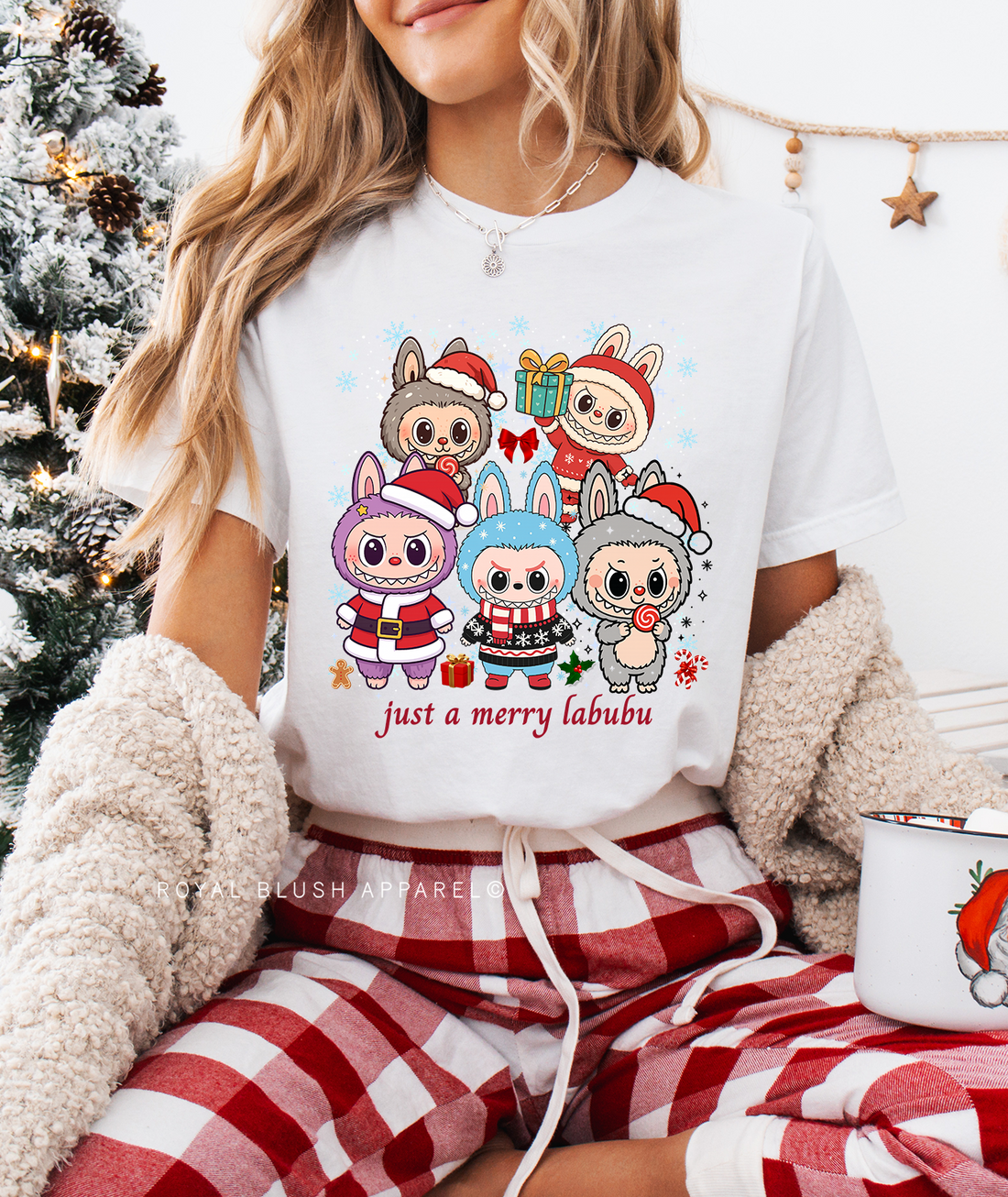 Just A Merry Labubu Relaxed Unisex T-shirt