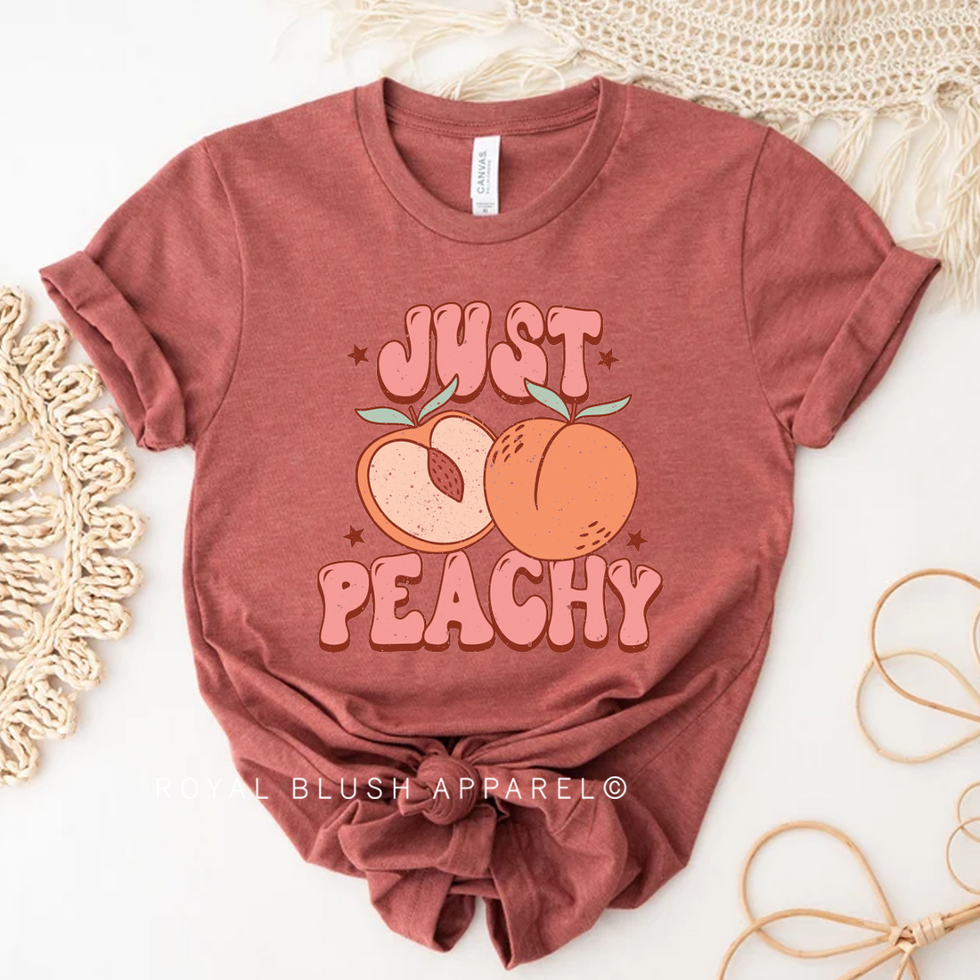 T-shirt unisexe Just Peachy décontracté
