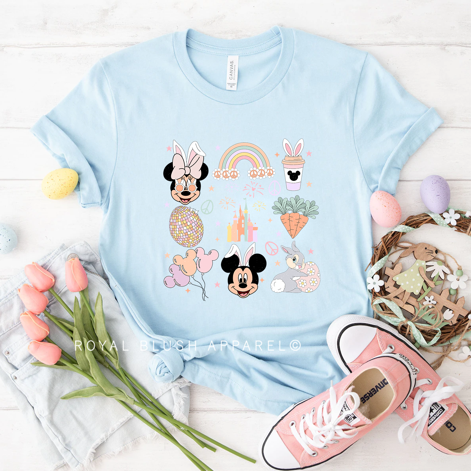 Magical Easter Grid Relaxed Unisex T-shirt