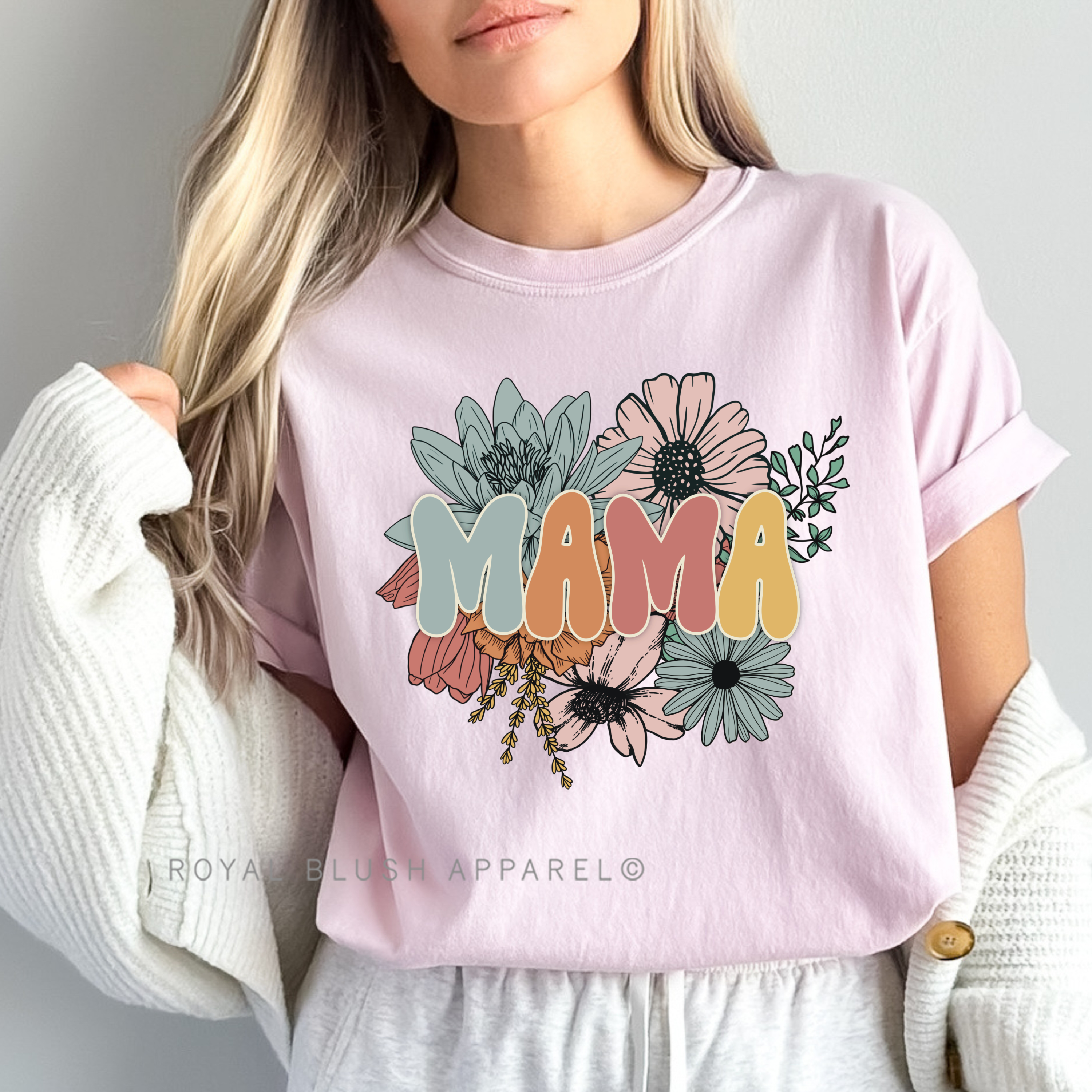 Floral Mama Relaxed Unisex T-shirt