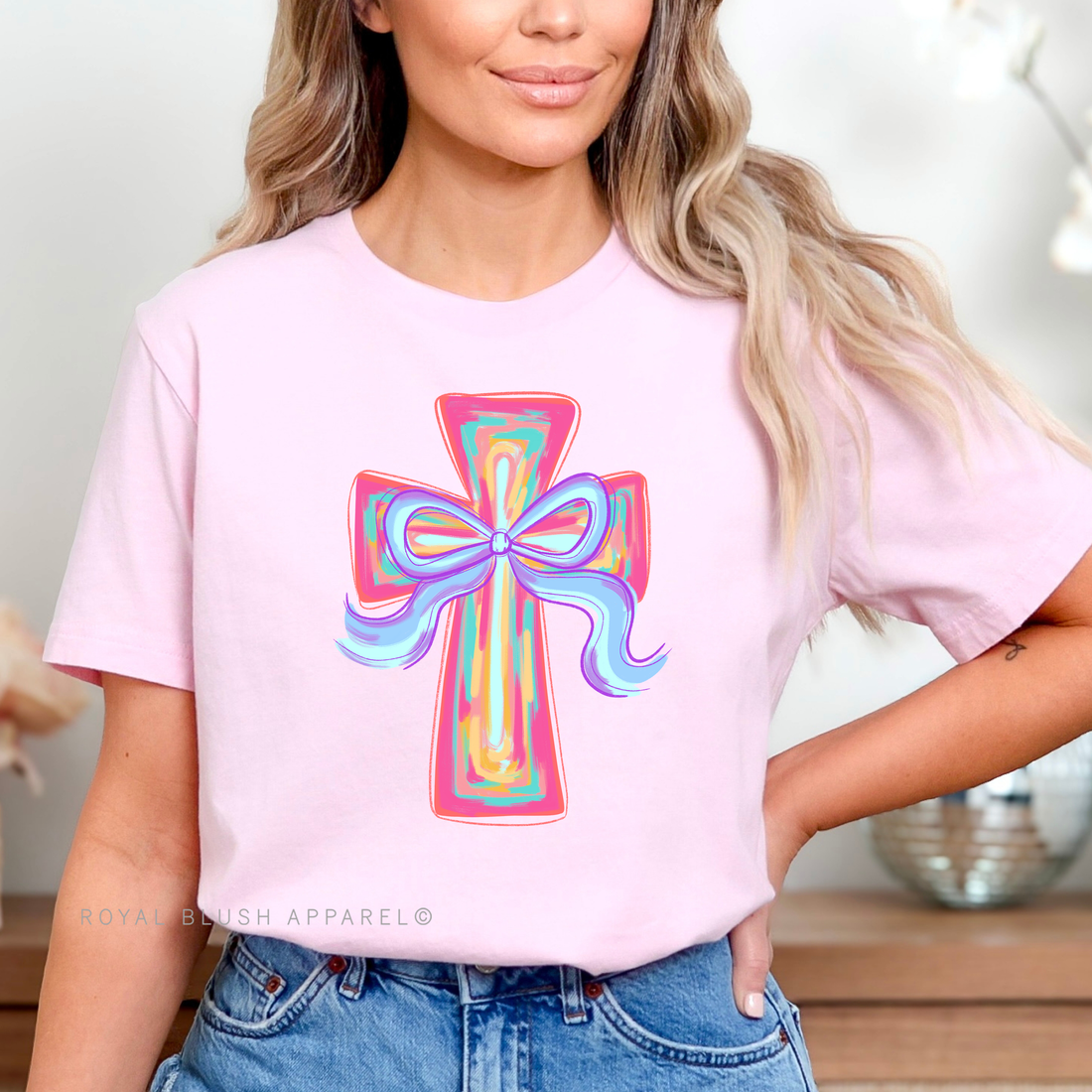 Pastel Cross Relaxed Unisex T-shirt