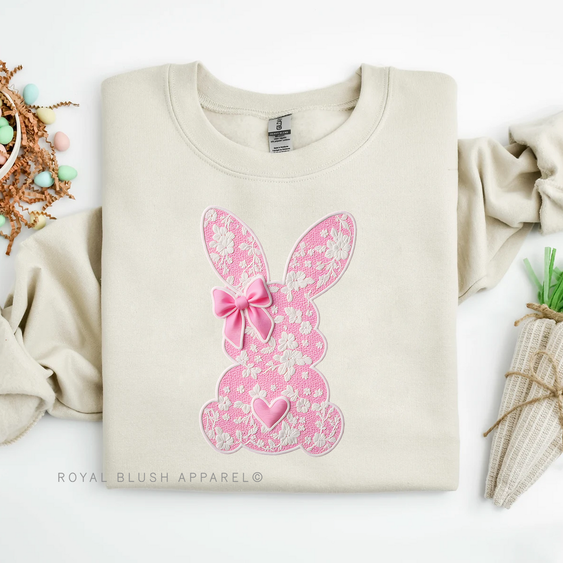 Pink Lace Bunny Sweatshirt