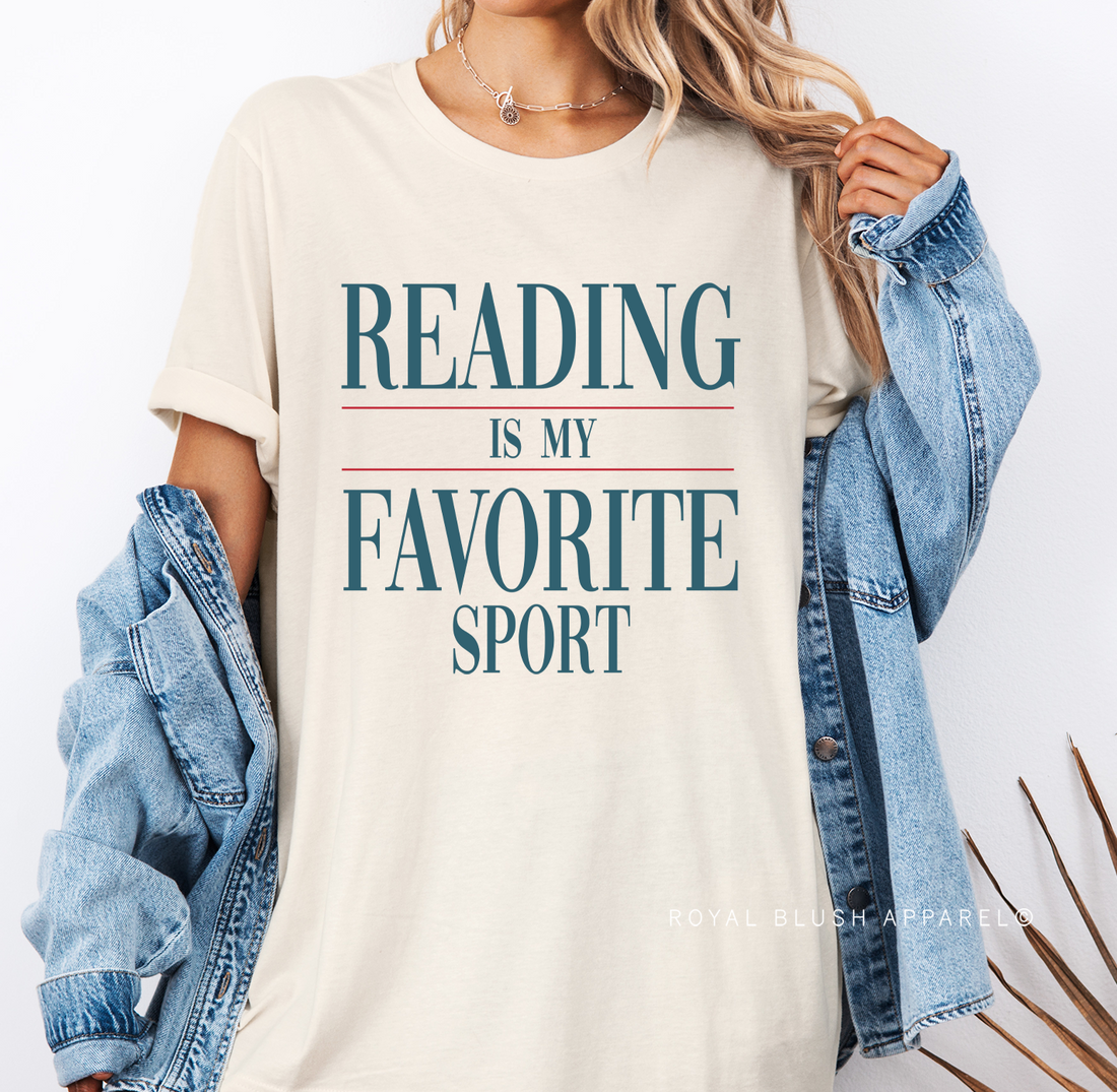 Reading Is My Favorite Sport Relaxed Unisex T-shirt