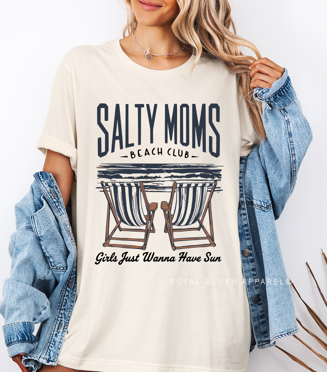 Salty Moms Beach Club Relaxed Unisex T-shirt