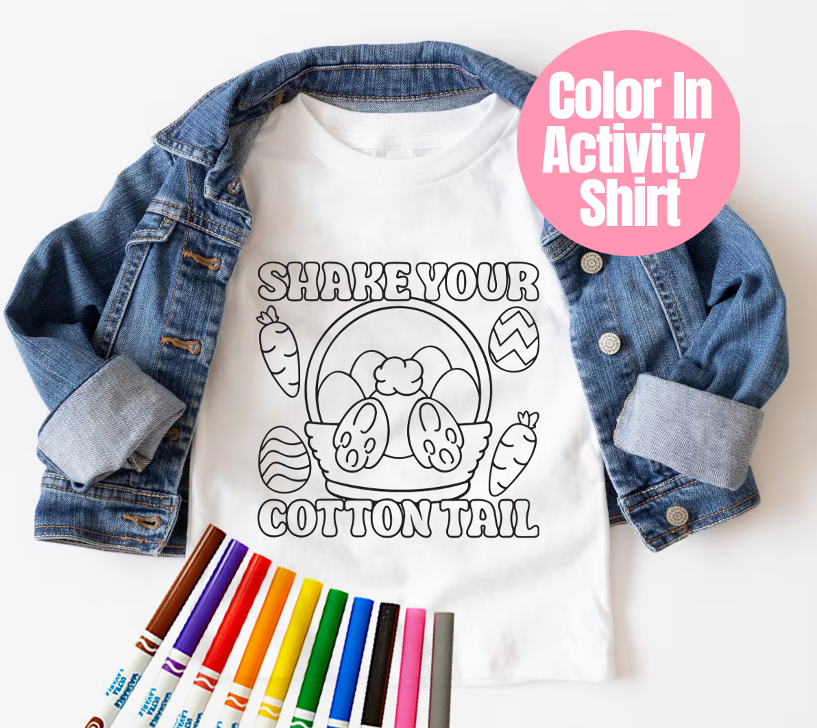 Shake Your Cotton Tail Color In Toddler & Youth T-Shirt