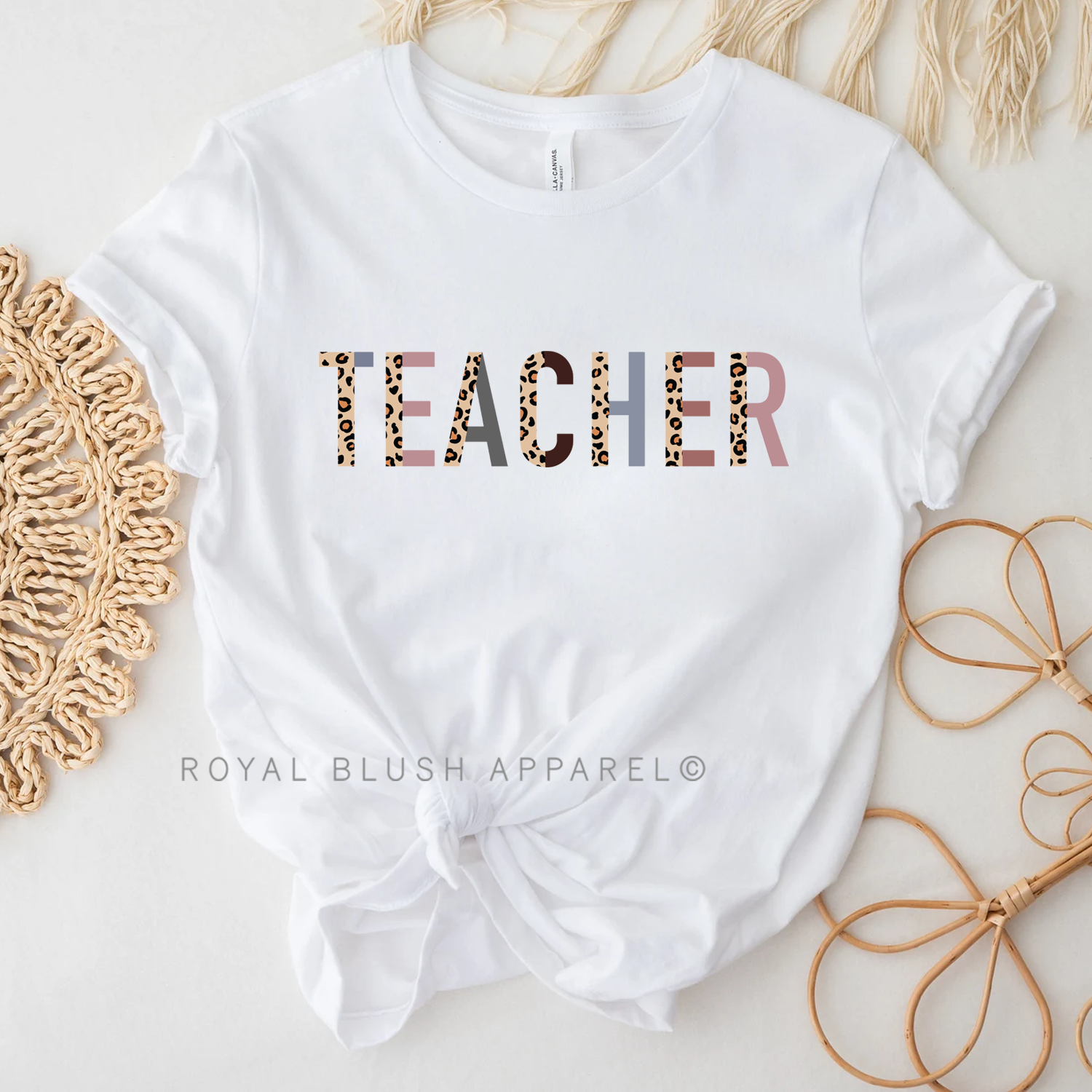 Teacher Leopard Relaxed Unisex T-shirt