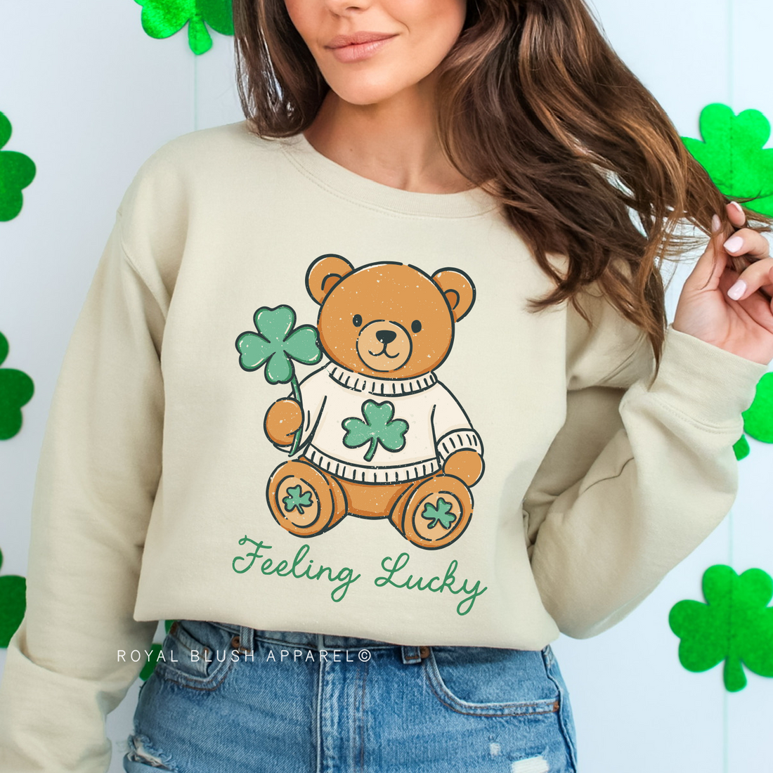 Teddy Bear Feeling Lucky Sweatshirt