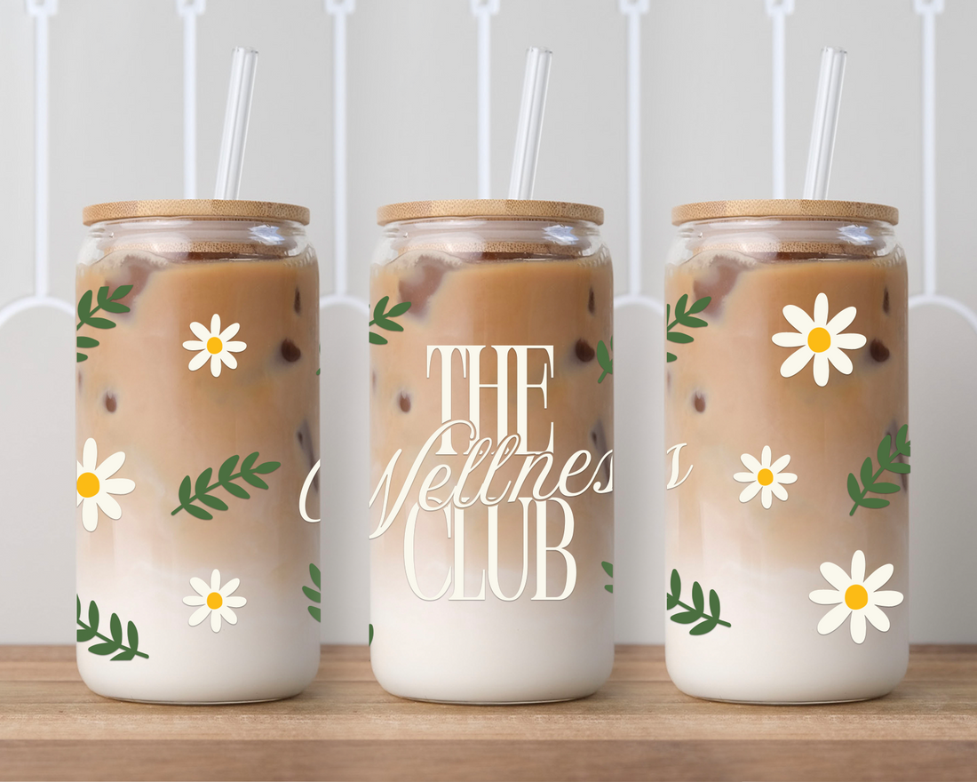 The Wellness Club Iced Coffee Glass