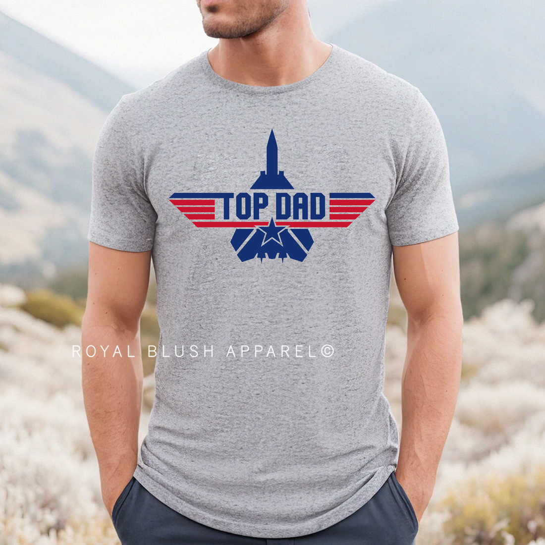 Top Dad - MEDIUM GREY Relaxed Unisex T-shirt