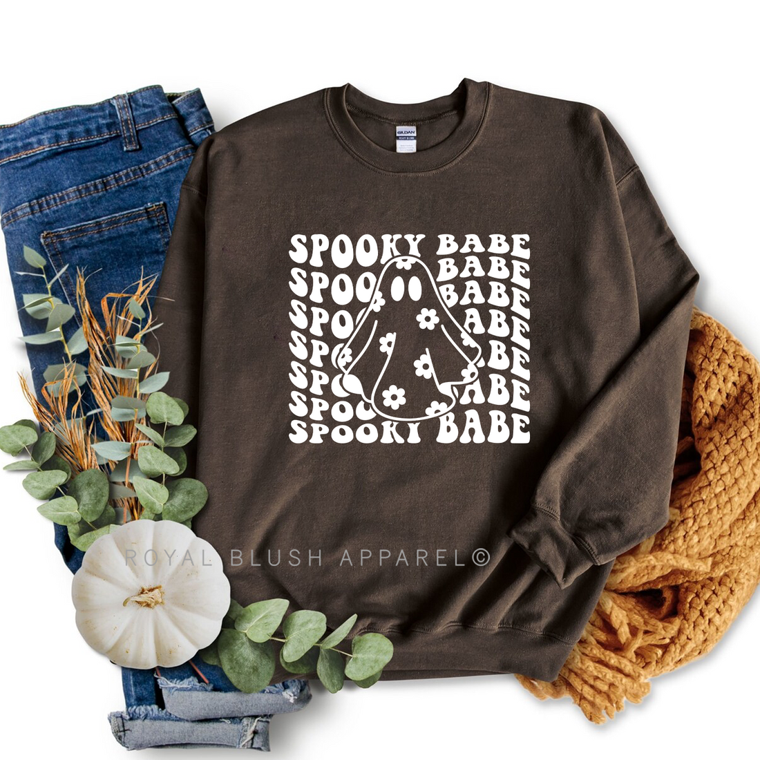 White Spooky Babe Sweatshirt