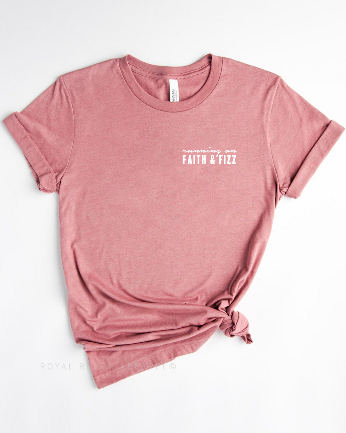 Running On Faith & Fizz Left Chest Relaxed Unisex T-shirt