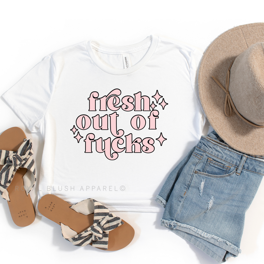 Fresh Out Of Fucks Crop T-Shirt