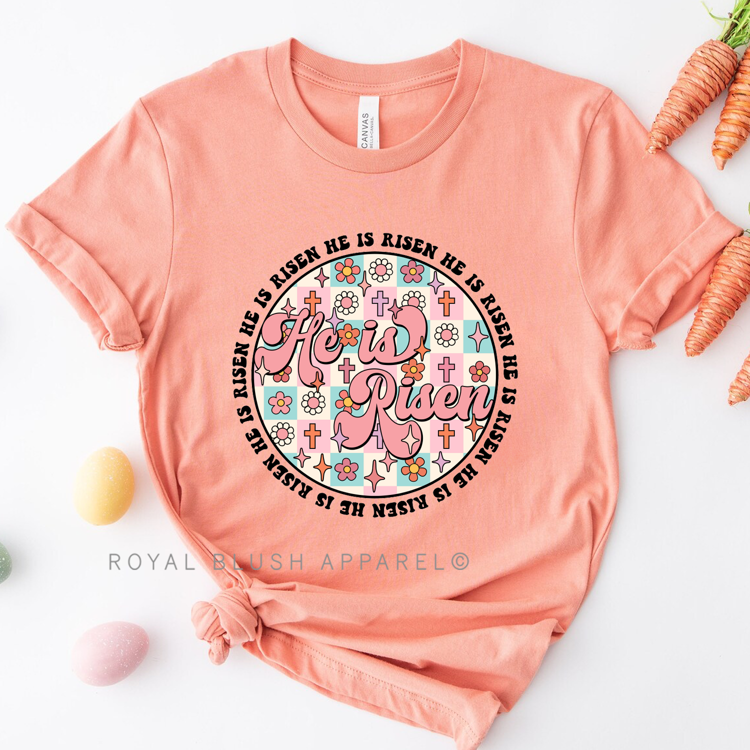 Circle He Is Risen Relaxed Unisex T-shirt