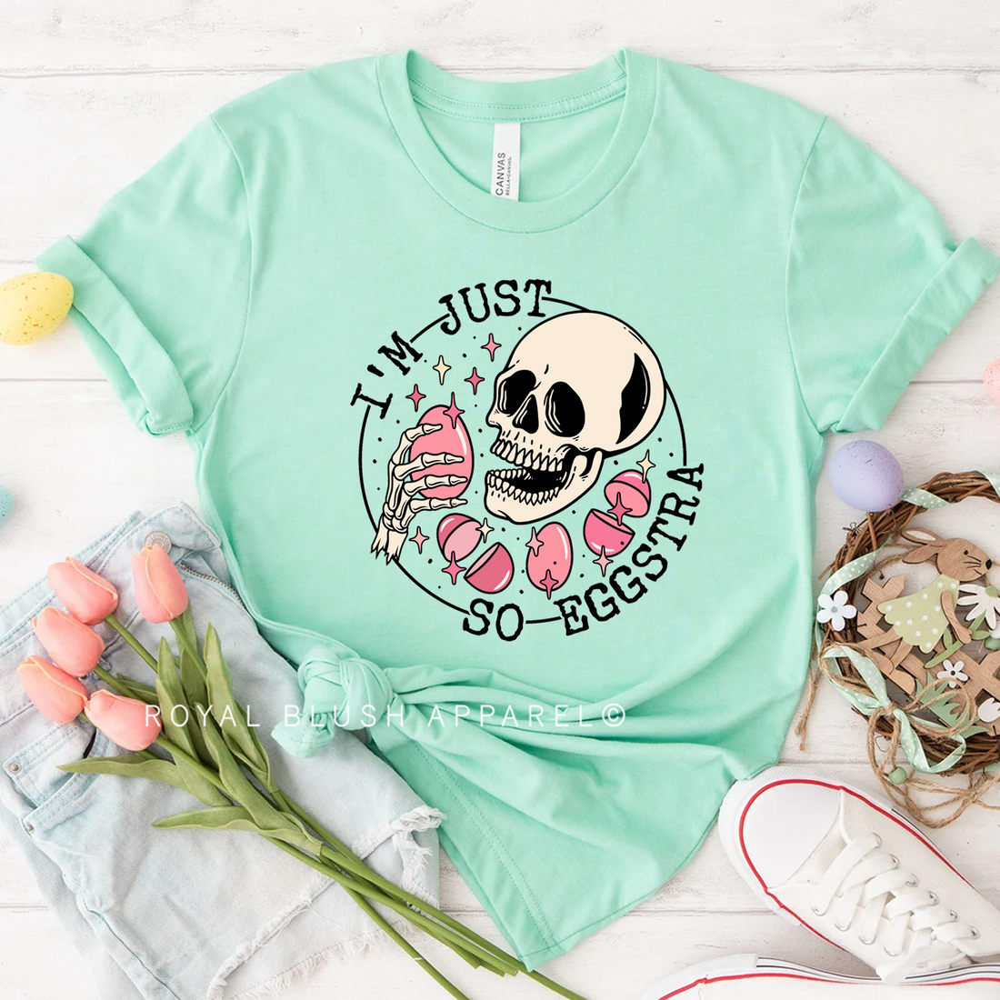 Je suis tellement Eggstra T-shirt unisexe décontracté