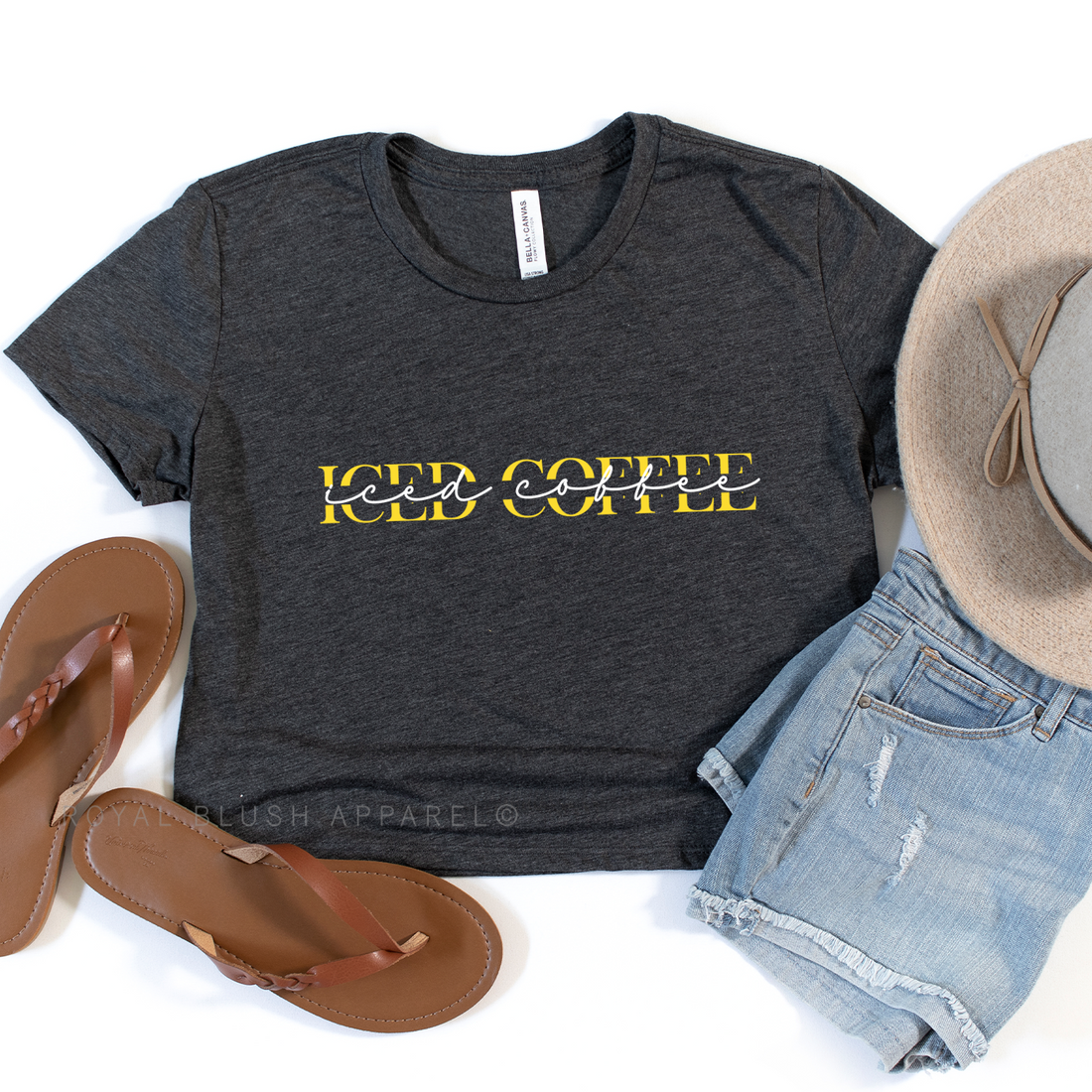 Iced Coffee Yellow Crop T-Shirt