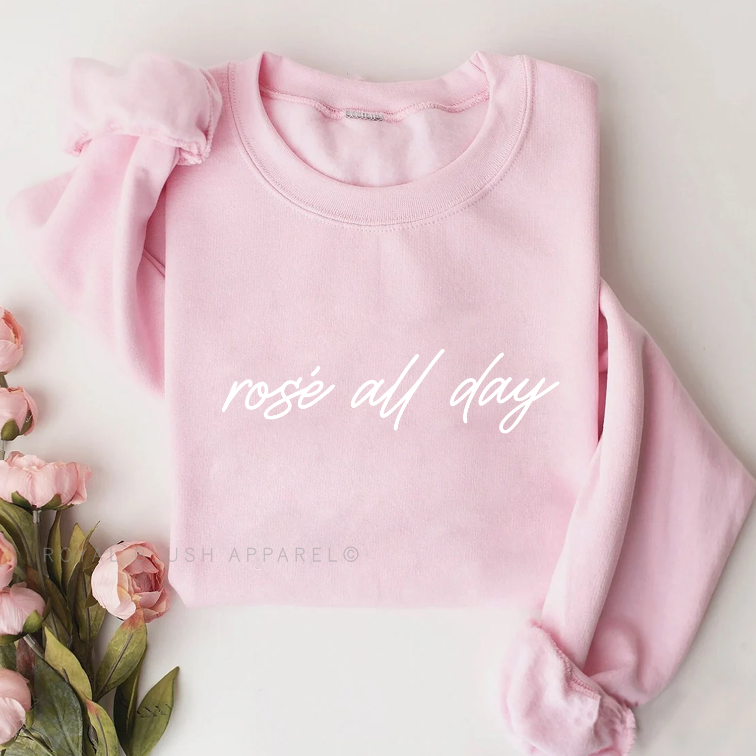 Rose All Day Sweatshirt Royal Blush Apparel