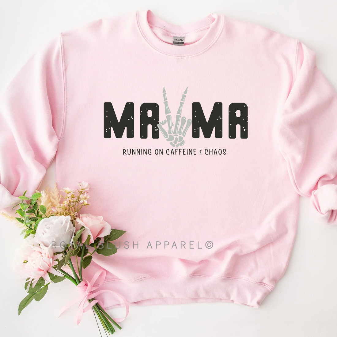 Ma✌️Ma Running On Caffeine & Chaos Sweatshirt