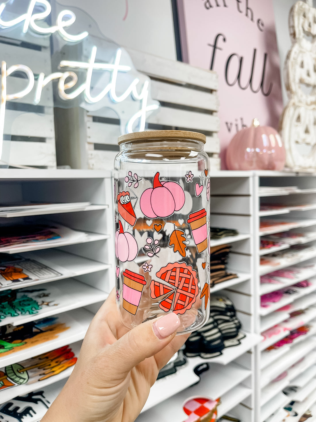 Pumpkin Pie Iced Coffee Glass