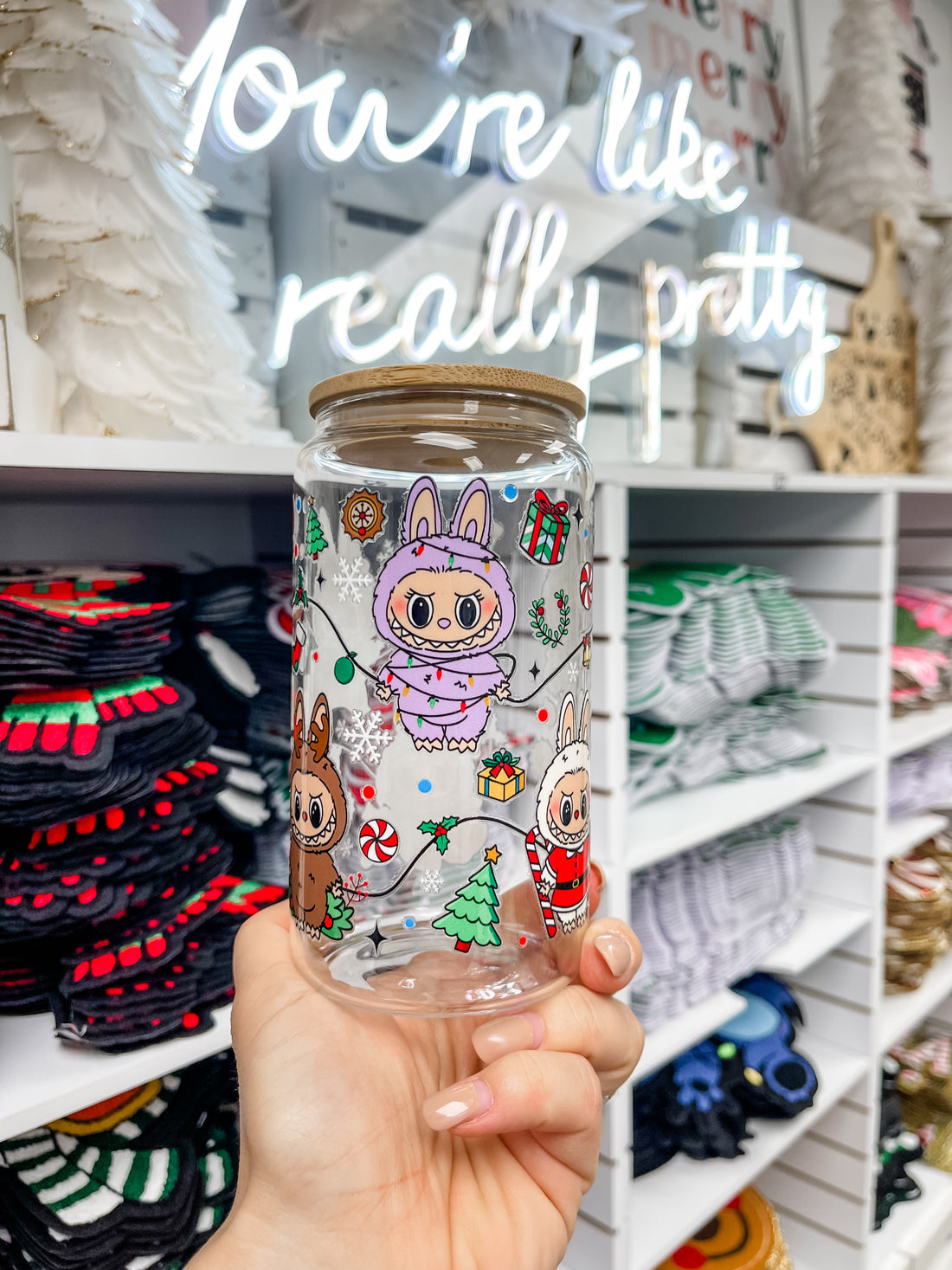 Monsters Iced Coffee Glass