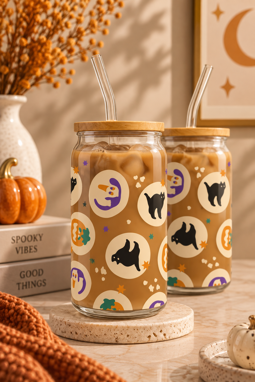 Pillsbury Halloween Cookies Iced Coffee Glass