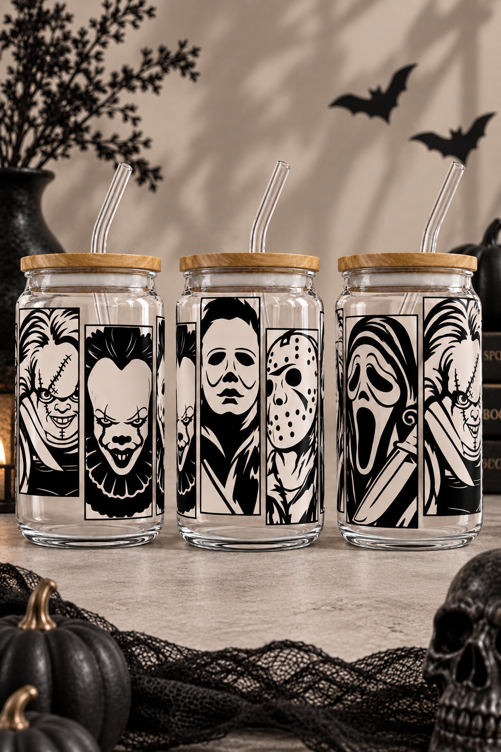 Five Horror Guys Iced Coffee Glass