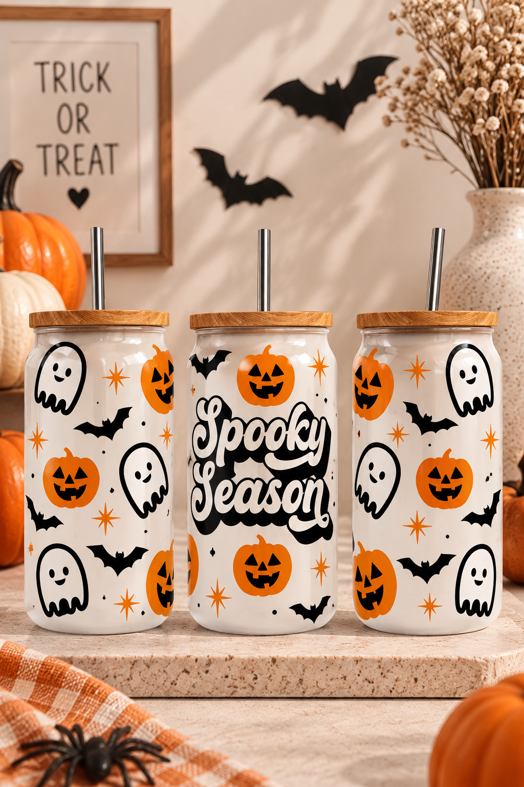 Spooky Season Iced Coffee Glass