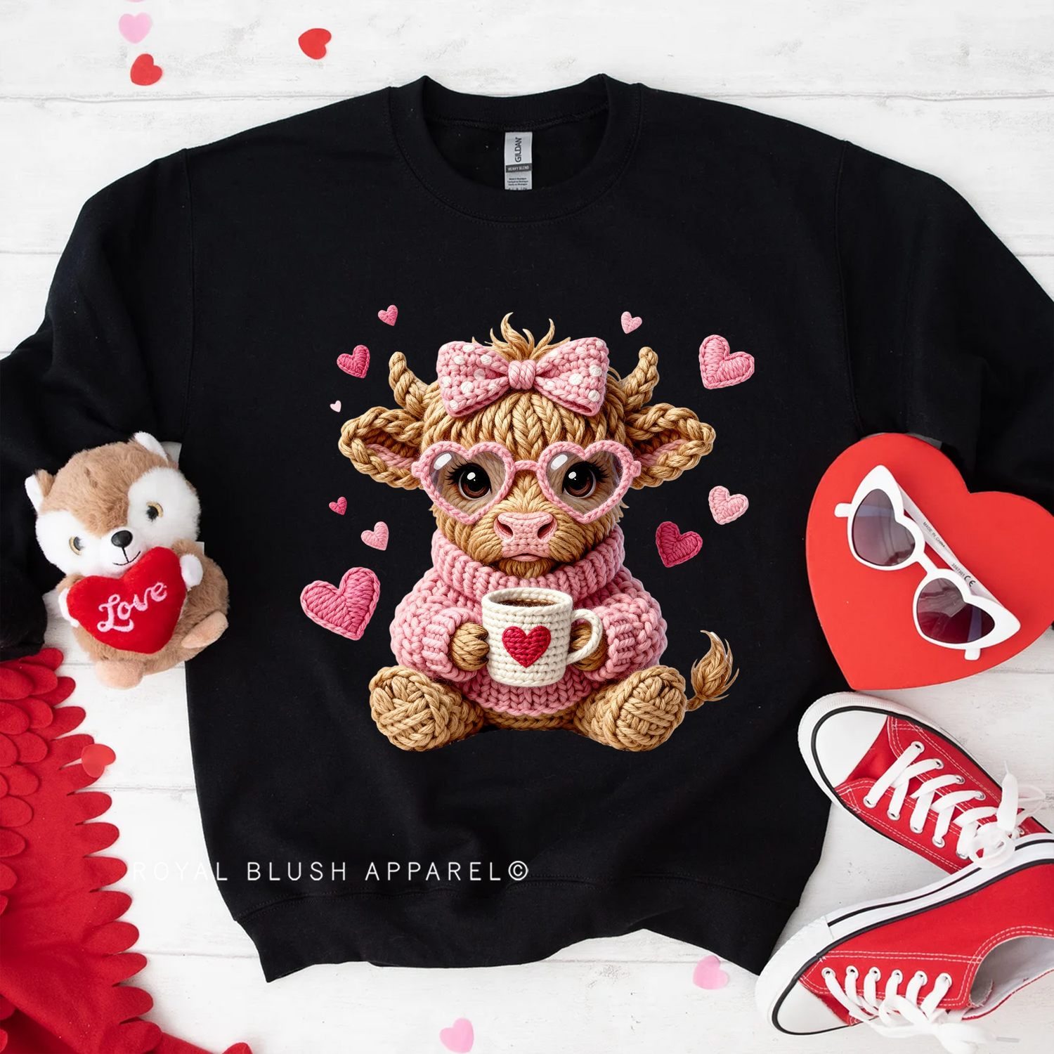 Cow Sunglasses Sweatshirt