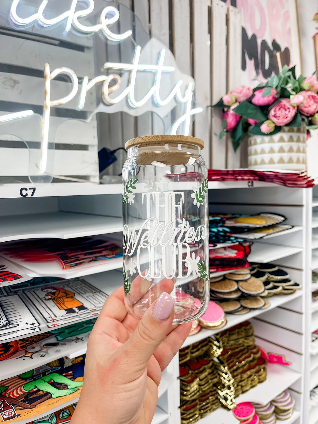 The Wellness Club Iced Coffee Glass