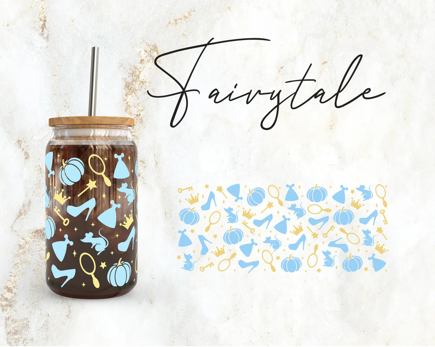 Fairytale Iced Coffee Glass