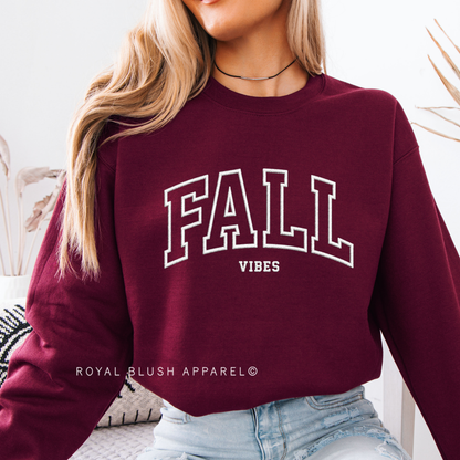 PRE-ORDER Fall Vibes Embroidery Sweatshirt