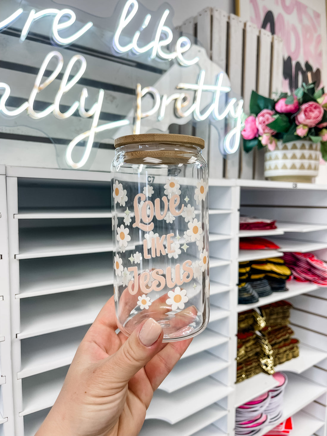 Love Like Jesus Iced Coffee Glass