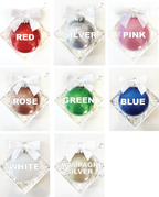 Custom Engaged 2025 Glitter Ornament