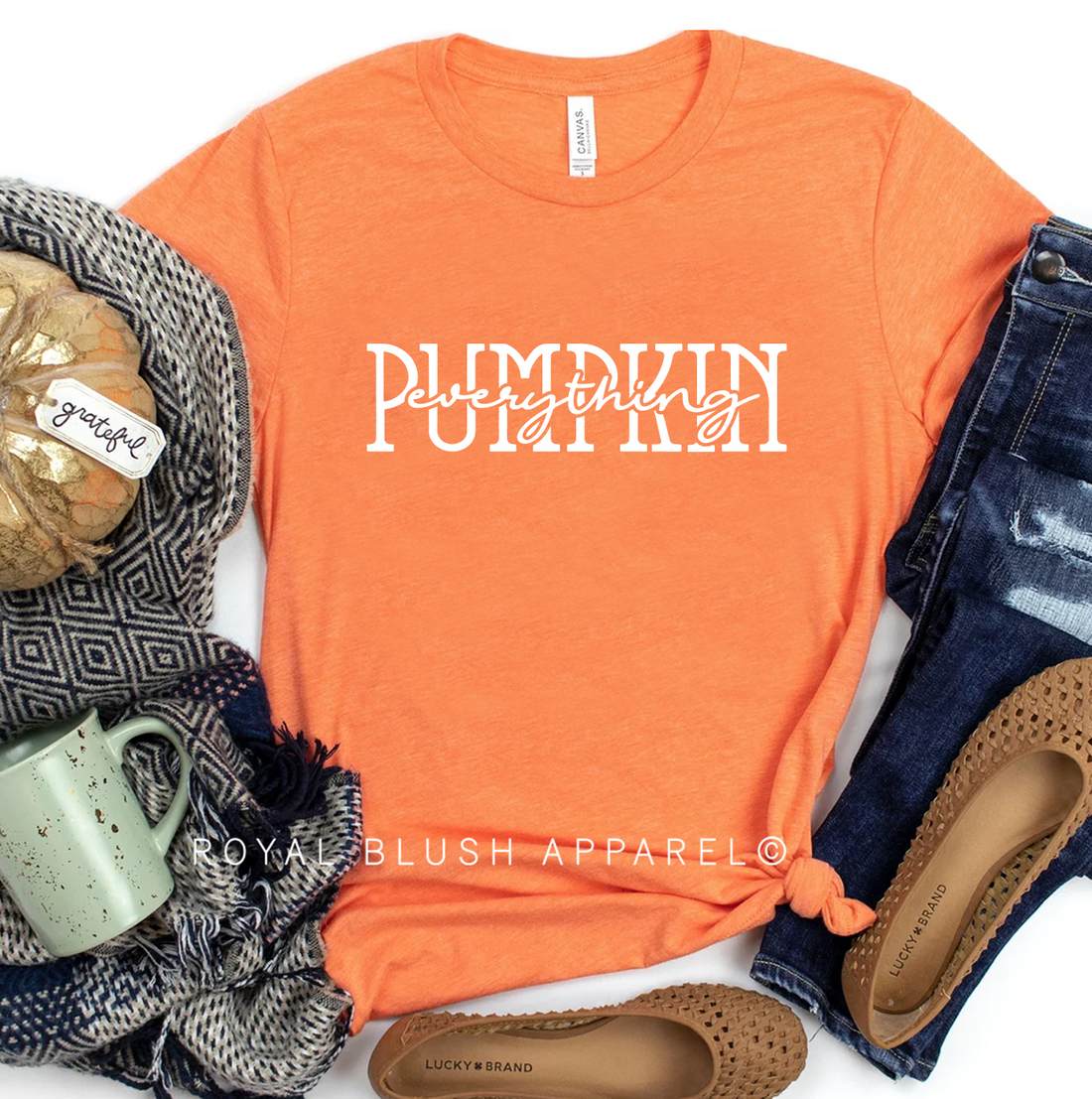 Pumpkin Everything - SMALL HEATHER ORANGE RELAXED UNISEX