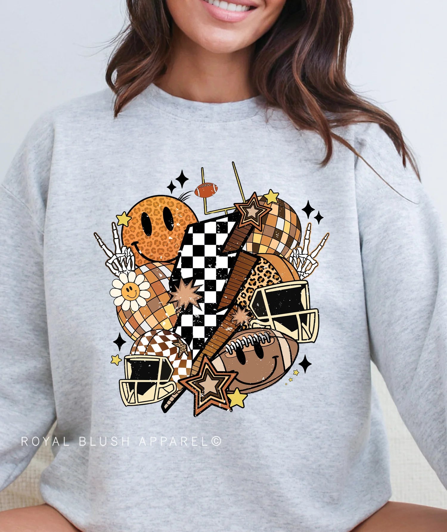 Retro Football Lightning Sweatshirt