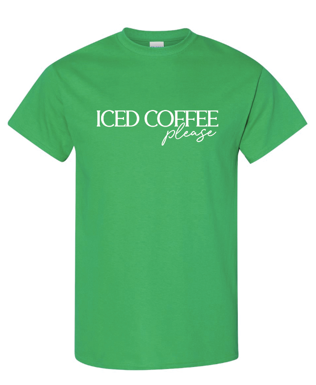 Iced Coffee Please - SMALL GREEN UNISEX